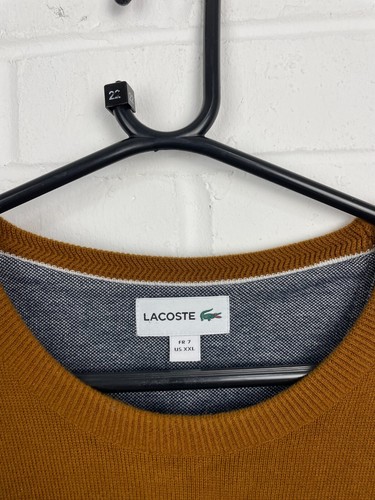 Lacoste Burnt Orange Rundhals Strickpullover Pullover US XXL UK XL #CS - Bild 4 von 5