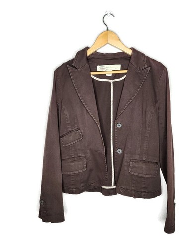 Anthropologie Sitwell Brown Blazer Jacket Size 8 - Picture 2 of 5