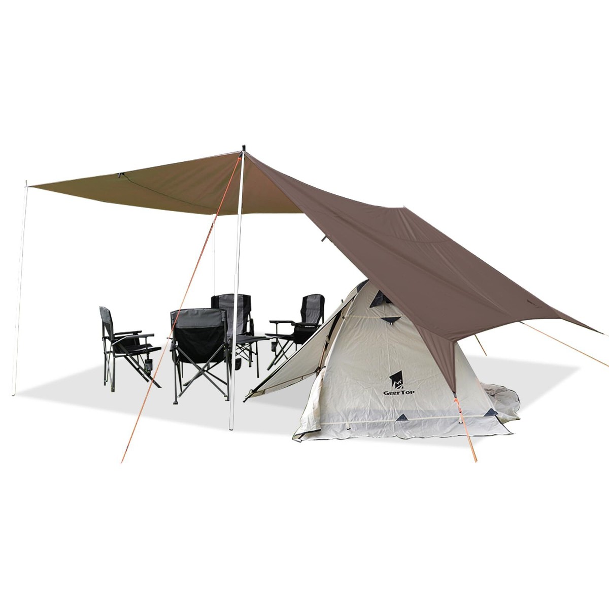 Camping Tarp 17x10 ft Waterproof Large Rain Fly Shelter for