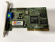 VINTAGE AOPEN PG128PLUS EV A S3 TRIO 3D/2X AGP VGA VIDEO CARD 91AC821008 TESTED