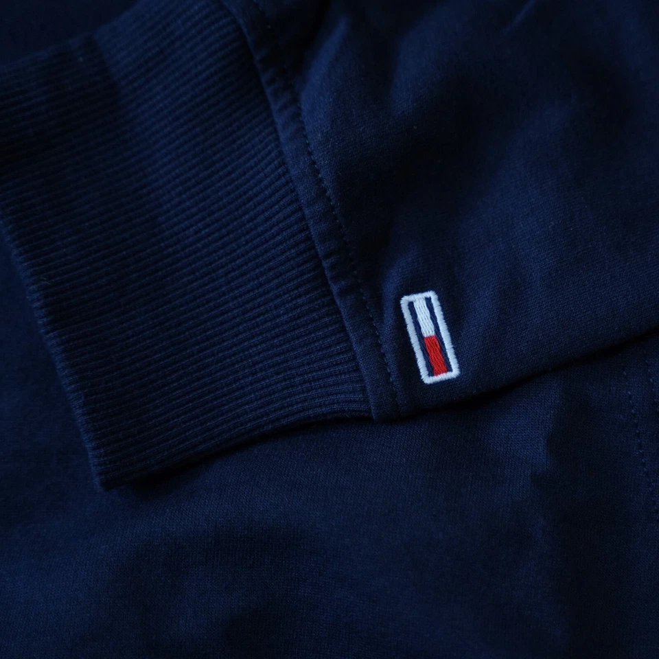 Moletom com capuz masculino Tommy Hilfiger forrado de lã logotipo manga pulôver com capuz - Imagem 4 de 4