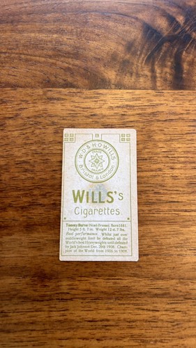 1909-1912 - TOMMY BURNS - WILLS’s CIGARETTES - BOXING - CARD - Picture 2 of 2