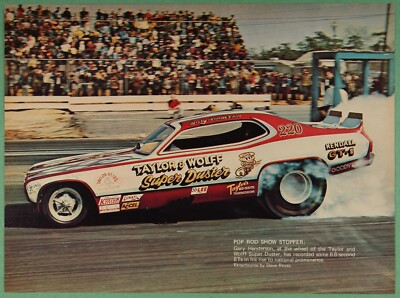 Taylor Wolff Plymouth Super Duster Burnout Henderson Vintage Print Photo 1972