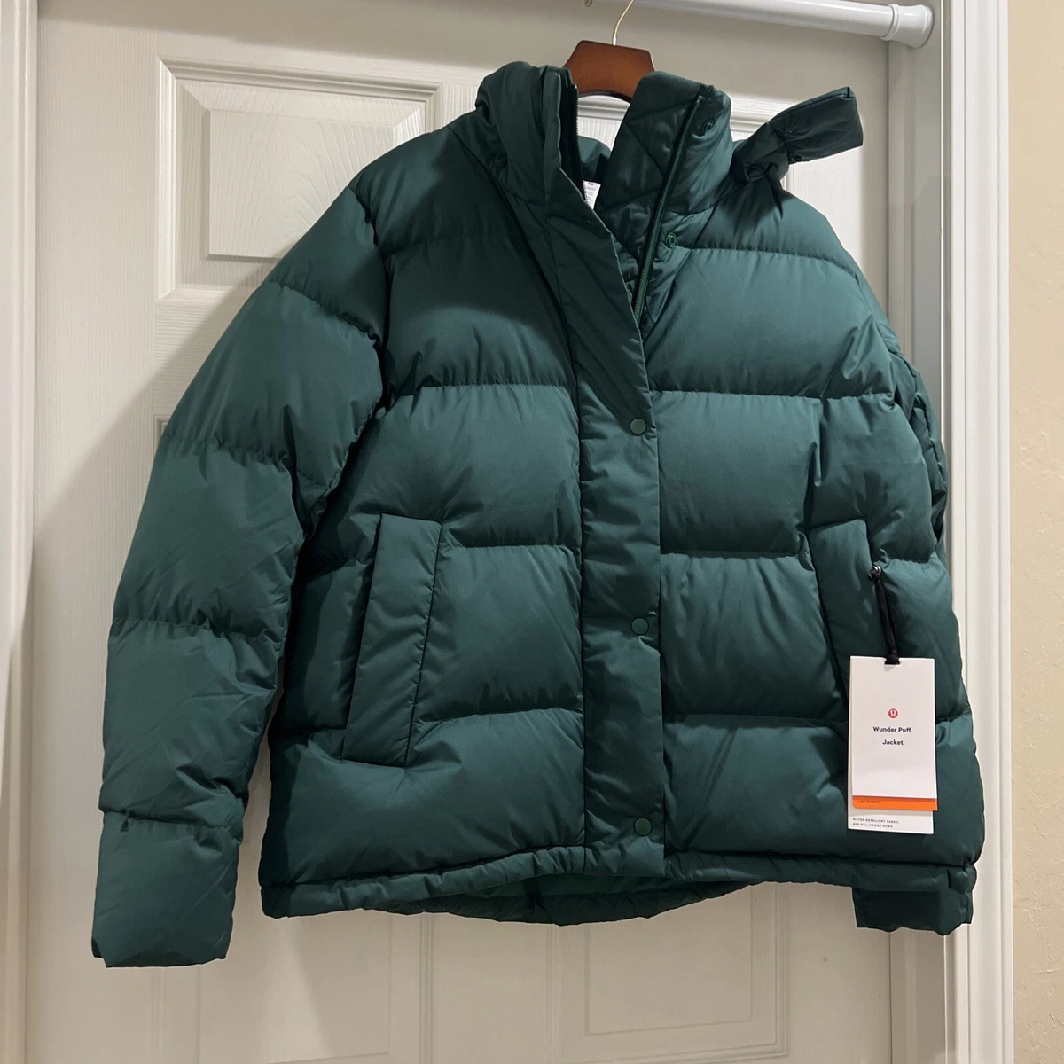 NWT Lululemon Wunder Puff Jacket Everglade Green 600 Goose Down Puffer Size  : 8