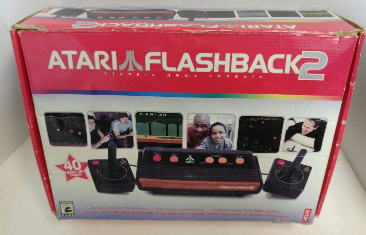 Atari Flashback 2 Black Plug & Play TV Game Console (NTSC) 40 Built-In  Games!