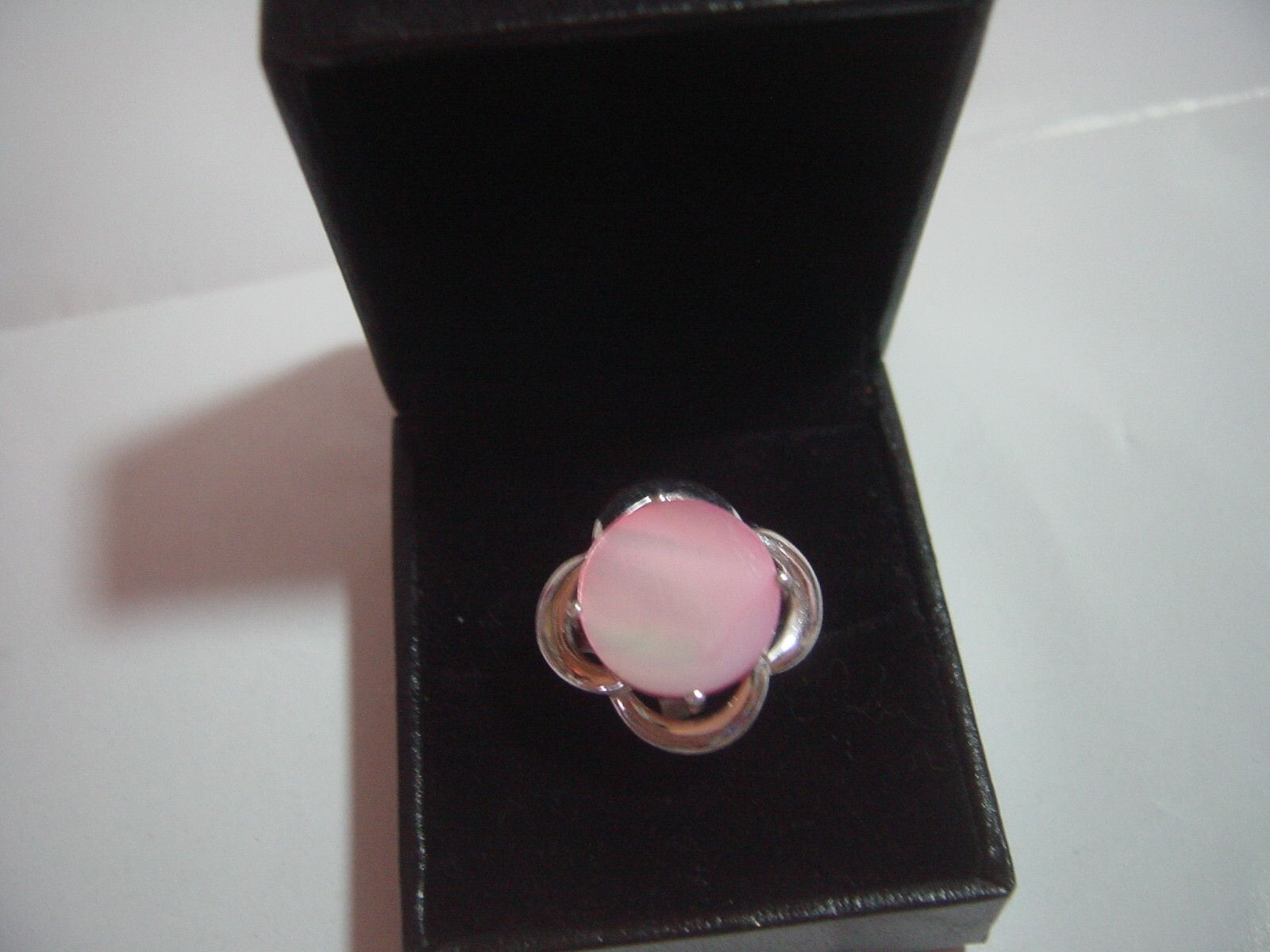 beautiful Solid Silver Ring-unusual bright pink m… - image 12