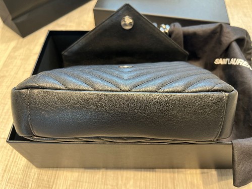 SAINT LAURENT YSL SAC College Bag Chevron Monogram Medium - Black - Avec Tass - Bild 9 von 10