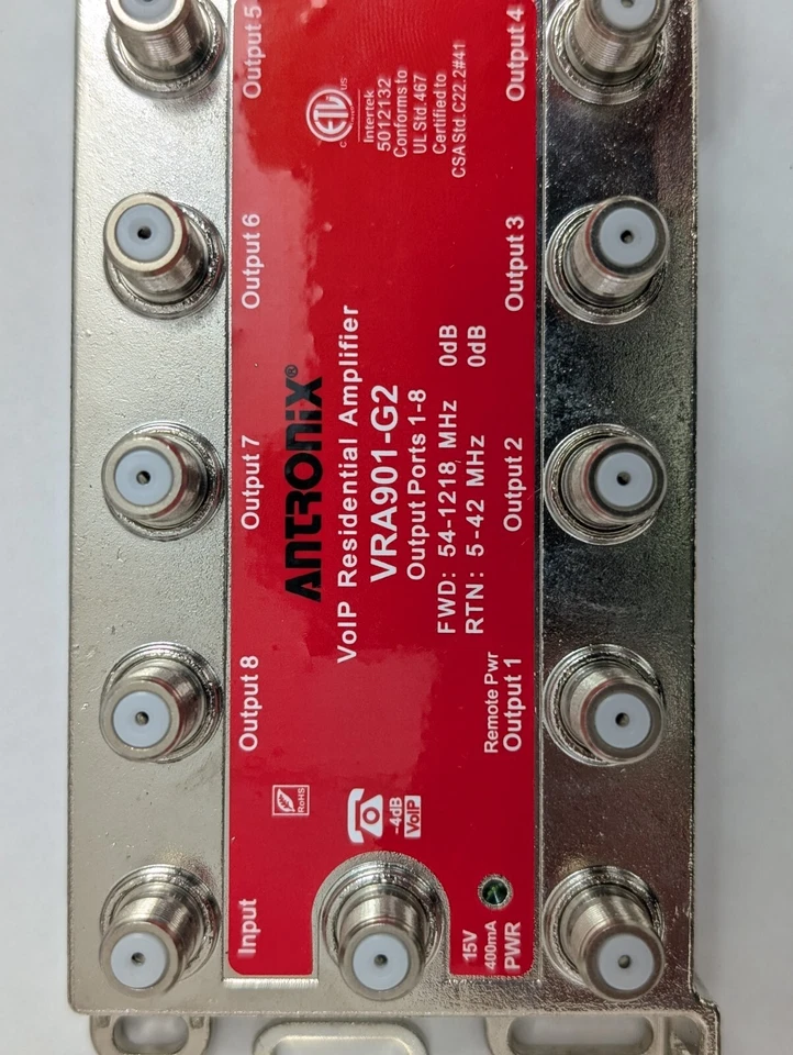 ANTRONIX-VRA901-G2/ACP INTEGRATED RESIDENTIAL AMPLIFIER {OUTPUTS 8+1P} - Image 4 of 4