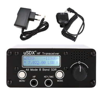 New uSDX+ QCX-SSB 3-5W 8 Band SDR All Mode HF SSB QRP Transceiver w/ Battery