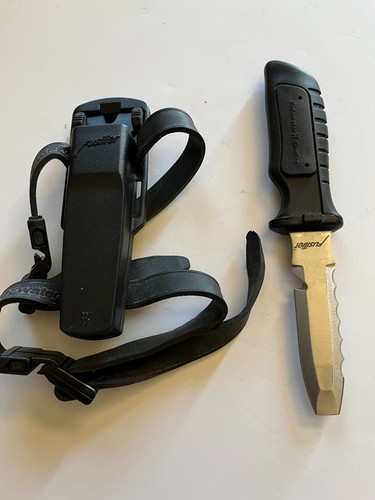 Unterwasser Kinetik Tauchermesser Füsilier stumpfe Spitze + Scheide Scuba mit Riemen. - Bild 1 von 12