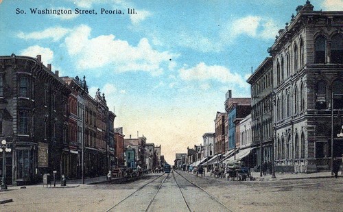 So. Washington Street - Peoria, Illinois - unposted litho - Afbeelding 2 van 3