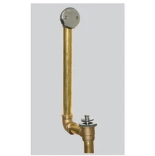 Watco Manufacturing Foot Act. Direct Drain 2 Hole Bath Waste 17G Brass.