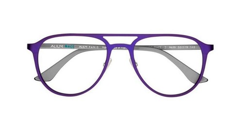 Grande Gafas de Vista Aviador de Metal Aluminio Alium Race 2 Azul Violeta - Imagen 2 de 3