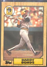 1987 Topps Baseball Tiffany #320 Barry Bonds Off Centered Top to Bottom