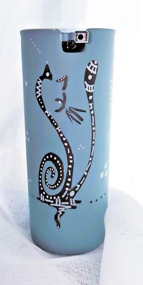 Distributeur de savon bleu Chats Abstraits - original - artisanat - neuf - Photo 3/4