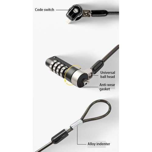 Chain Lock Laptop Computer Lock Password Computer Lock Protective Lock - Afbeelding 8 van 11