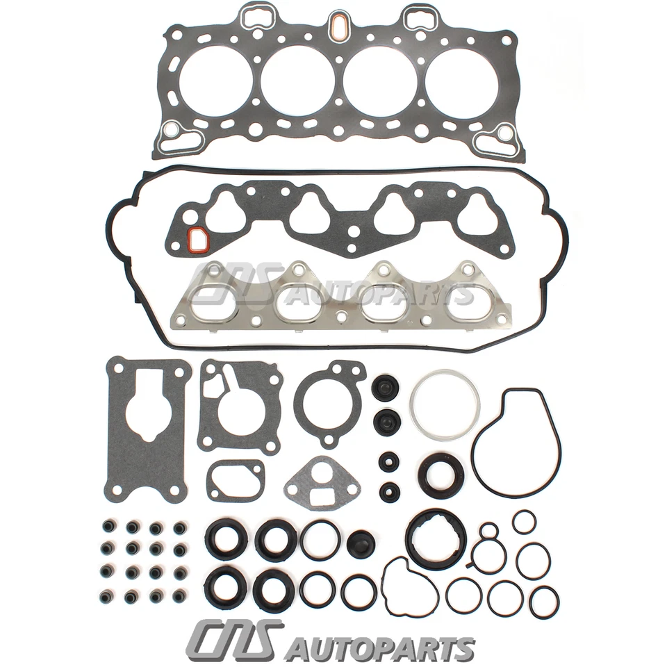 For 88-95 Honda CIVIC 1.5L SOHC D15B Head Gasket Set Timing Belt Water Pump Kit - Image 2 of 4