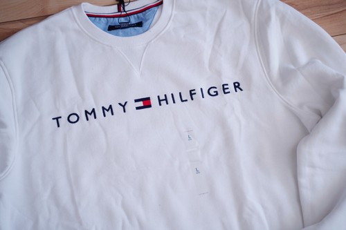 NUEVO CON ETIQUETAS Para hombres Tommy Hilfiger Cuello Redondo Logotipo Esencial Pullover Suéter Sudadera - Imagen 14 de 43