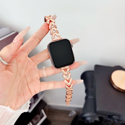 For Apple Watch Band 38/40/41mm Women Jewelry Metal Wristband Herringbone - Picture 9 of 12