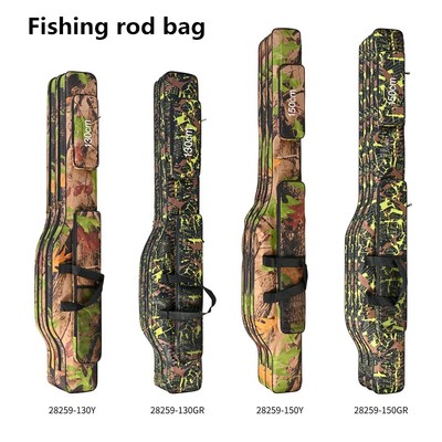 New 2-layer Foldable Large Belly Sea Fishing Bag Double Shoulder Fishing Rod Bag