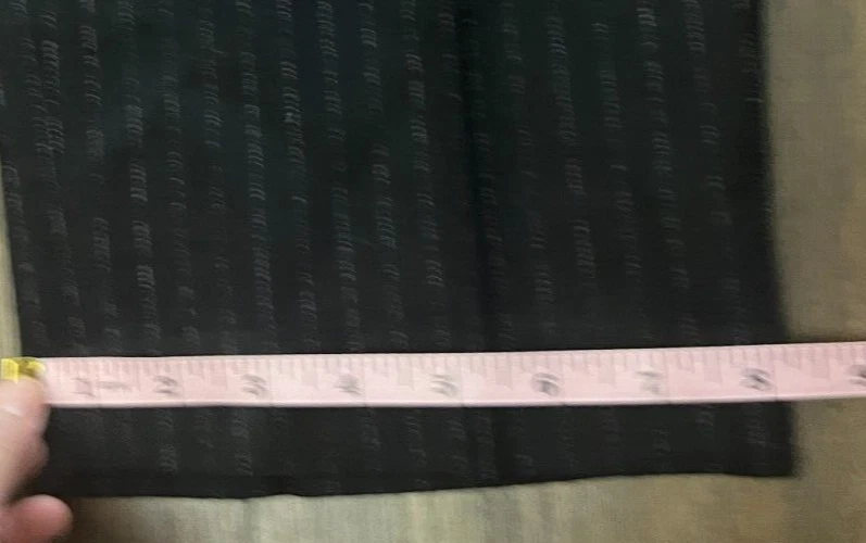 Rafaella wool Dress Pants Size 10 Button Zip Lined black stripe womens wide leg - Image 3 of 4