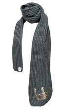 Disney Parks Princess Couture Scarf Cable Knit 92  Gray/Gold Sequin Crown