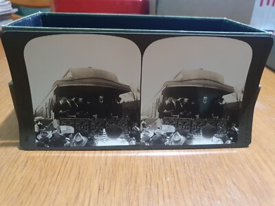 Perfec-Stereograph Pres Roosevelt spricht typische westliche Menge an (G3 D13)