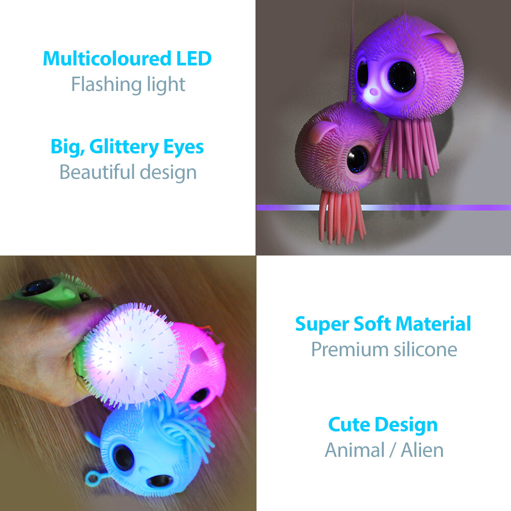 alien 9 ball THE SPLATTERS ３枚セット 幻覚アレルギー Alien Toy Squishy Sensory Ball Stress Relief Big Jellyfish