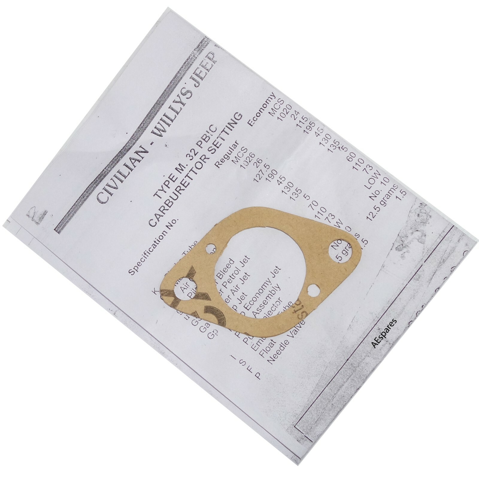 Carburetor Solex M 32PBIC Willys CJ2A 3A Jeeps L Head 134 Engine MCS ...