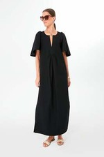 Pomander Place by Tuckernuck Black Finley Flutter Sleeve Maxi Dress sz L