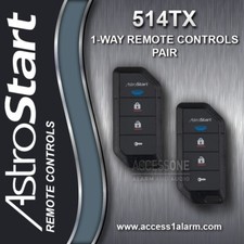 Pair Of Astrostart 514-tx 1-way 4-button Remote Control For The Ds3 Ds4 Systems