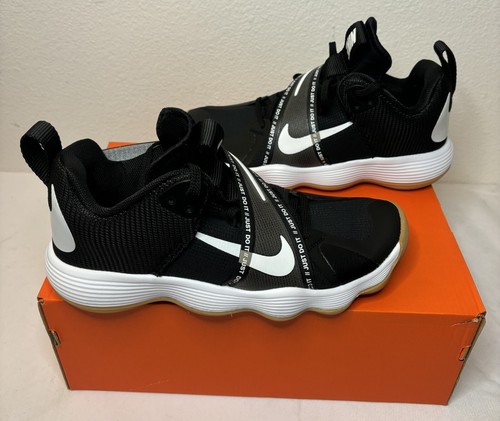 Nike React HyperSet Womens Volleyball Shoes Black White Gum CI2956-010 - Picture 2 of 6