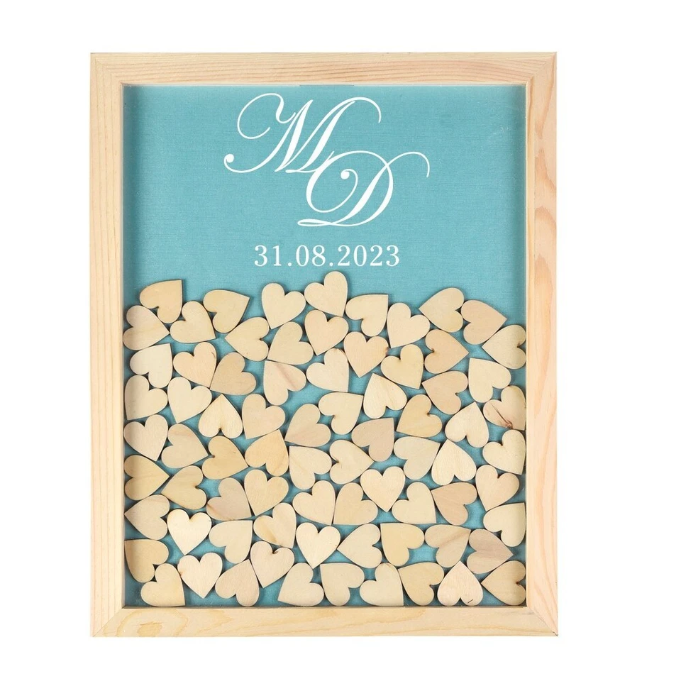 Libro de invitados de boda con tapa desplegable personalizado libro de invitados de boda caja desplegable personalizada Foto 2 de 4