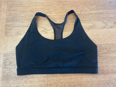 Victoria's Secret Sport Smooth Black Logo X-LARGE The Flex Sport Bra VS NEW