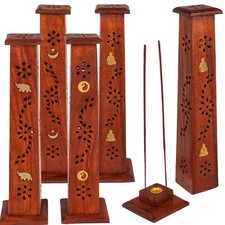Holz Räucherstäbchenbox Räucherbox Räucherstäbchen Räucherkerzen Halter Oriental