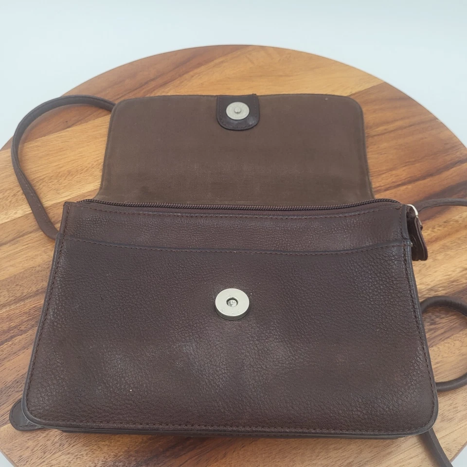 Bolso sin asas Fossil de cuero marrón/correa para el hombro bolso multi bolsillo Foto 4 de 4