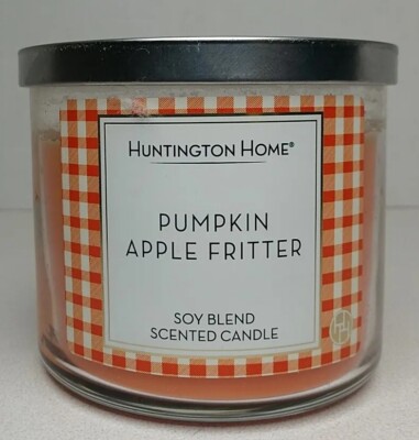 Pumpkin Apple Fritter 14oz Scented Soy 3 Wick Candle Huntington Home 