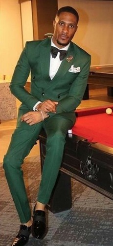 Uomo Verde Abiti 2 Pezzi Lavoro Ufficio Casual Festa Matrimonio (Cappotto +  Tuta | eBay