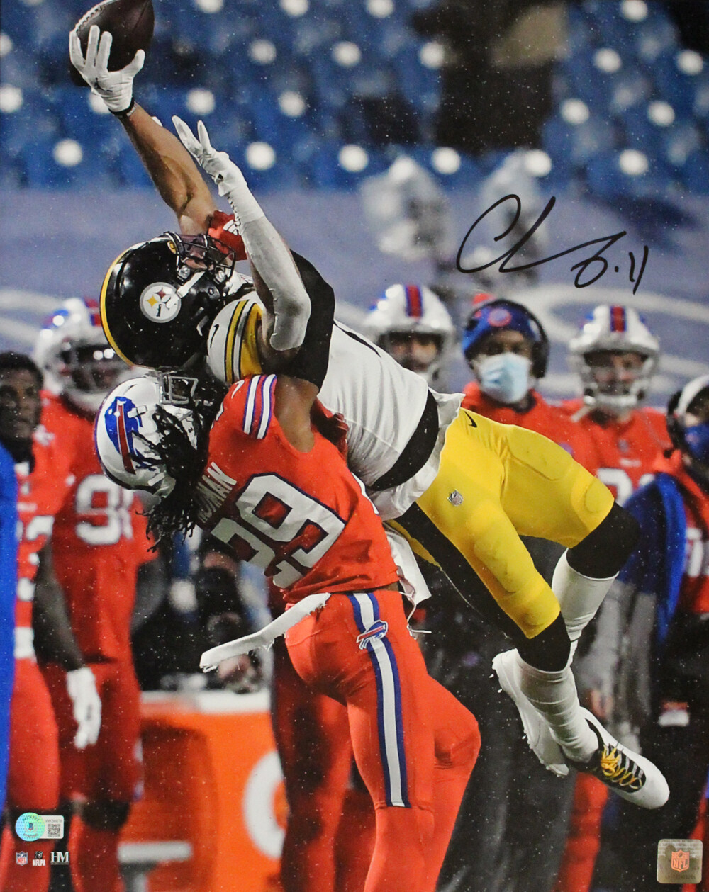 Chase Claypool Autographed Signed Pittsburgh Steelers 16X20 Photo Beckett 