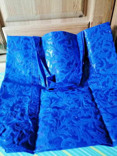Tasche aus 100 % recyceltem Kunststoff mit Henkeln Einkaufstasche blau NEU - Picture 2 of 3