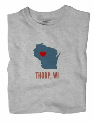 #ad Thorp Wisconsin WI T Shirt HEART $18.99