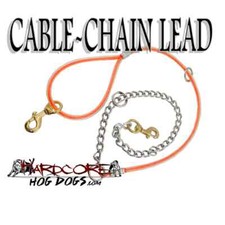 Cable Chain Dog Leash Lead 5ft, Heavy Duty Waterproof Brass plated snaps