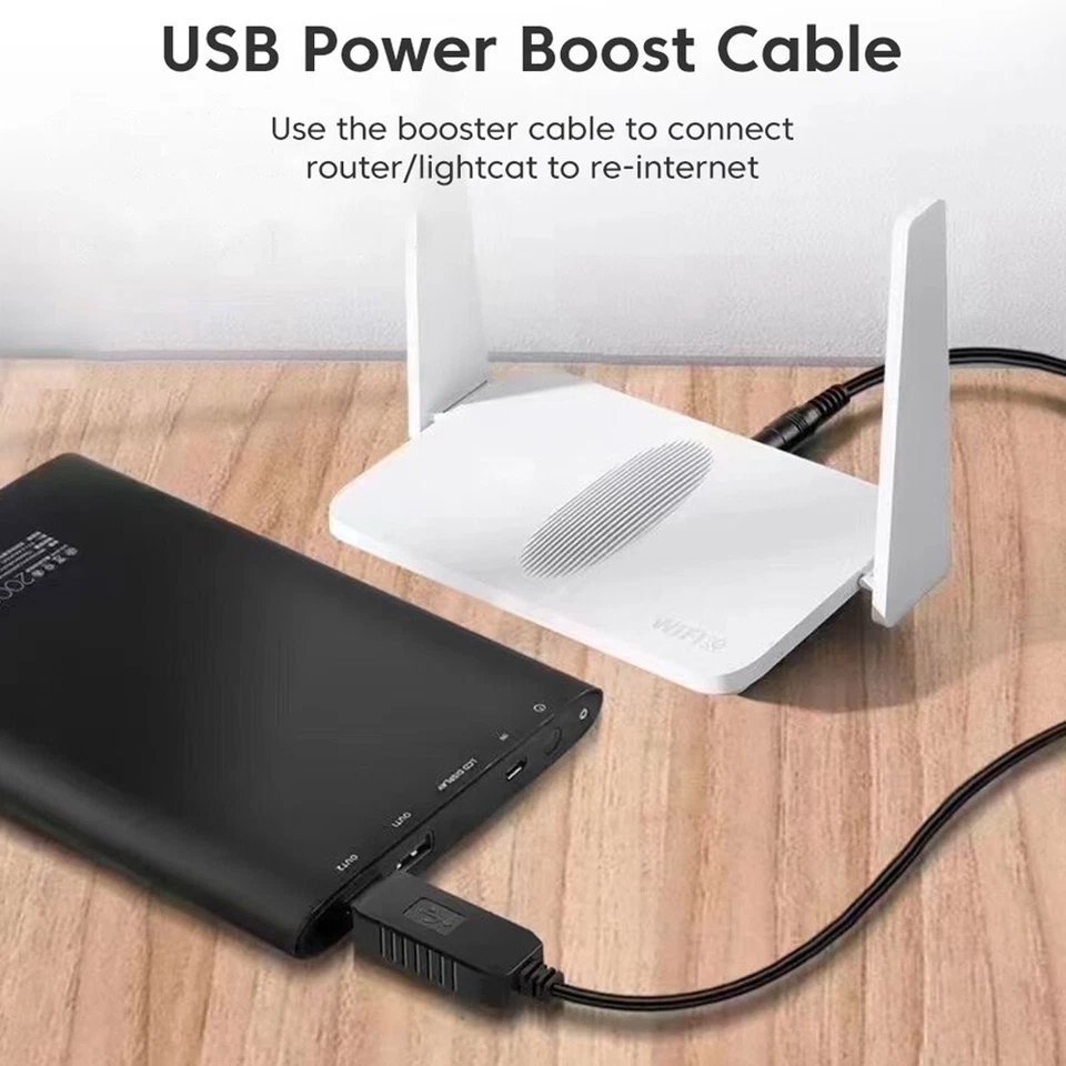 DC 5V To 12V Power Supply USB to 5.5 x 2.1mm Jack Plug Charger Cable With 8 Tips - Image 4 of 4