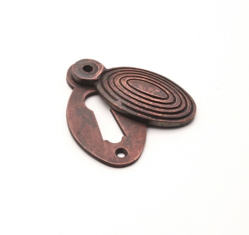 Georgian Bloxwich Door Knobs 50mm with Escutcheon or Thumb Turn Set Aged Bronze - Picture 4 of 13