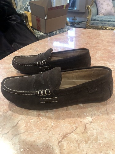 POLO RALPH LAUREN BROWN SUEDE LOAFERS SIZE 9 - Picture 4 of 7