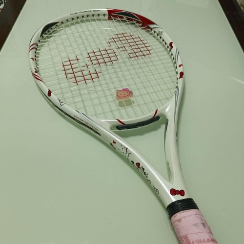 Racchetta Tennis HELLO KITTY Bridgestone 40° Doppia Bobina 265 40° Anniversario USATA - Foto 17 di 24