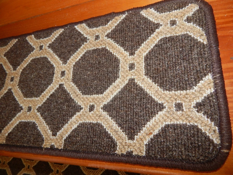   13 PASOS 9" X 30" PELDAÑOS ESCALERA ESCALERA 100% LANA. Foto 3 de 4