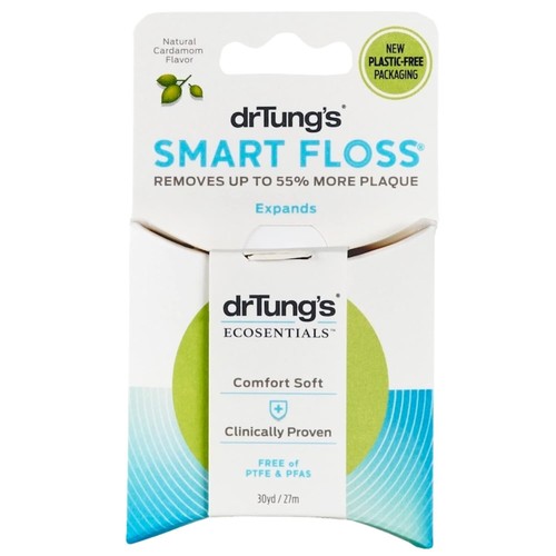 Smart Floss - Gusto delicato di cardamomo, si espande per pulire tutti gli spazi dentali, confezione da 3 - Foto 9 di 9