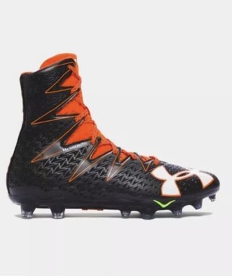 black and orange under armour cleats