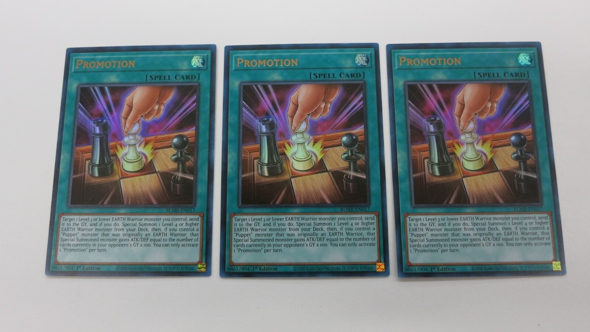 3x PROMOTION SPELL CARD BLMR-EN017 1ST EDITION ULTRA RARE